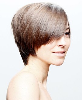 Learn to cut a short round textured layer haircut