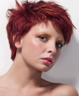 Learn how to cut a short round graduated pixie haircut