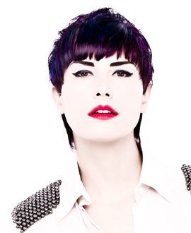 Learn to cut a short square layered pixie haircut