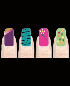Explore on trend nail art techniques that celebrate fashion